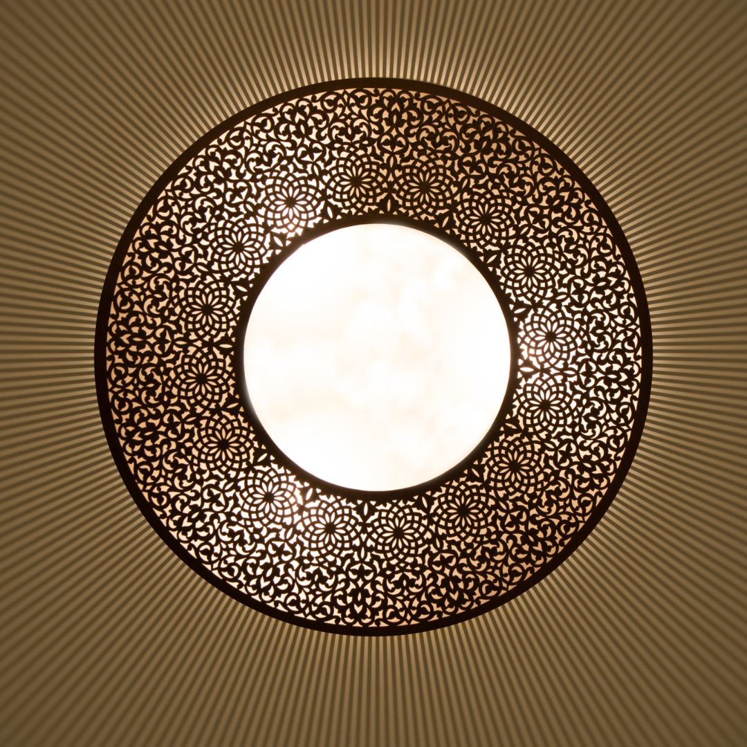 Konouze : Handmade Moroccan Brass Wall Mirror