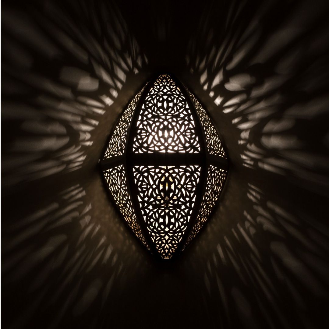 Marquise Moroccan Brass Sconce
