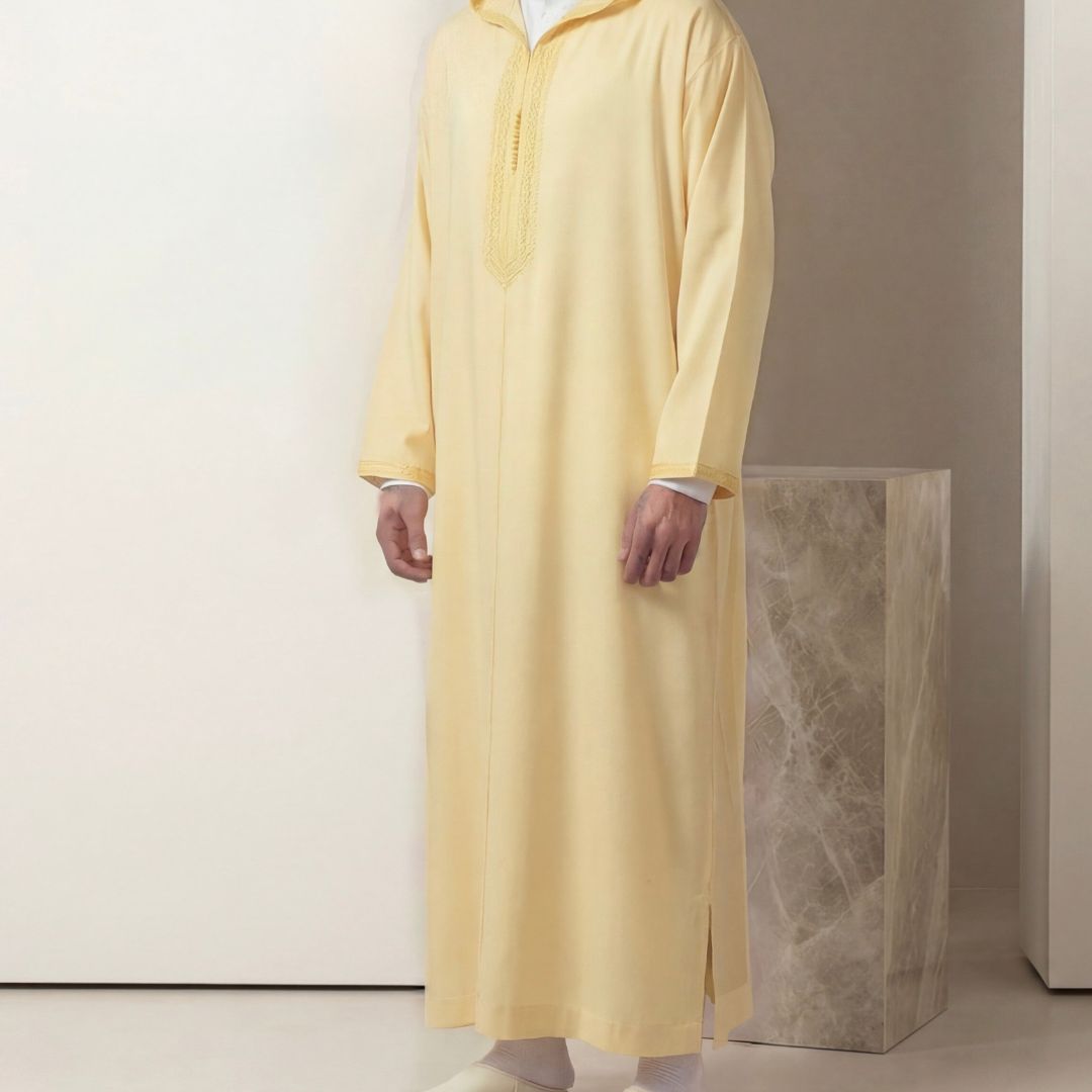 Handmade yellow Djellaba