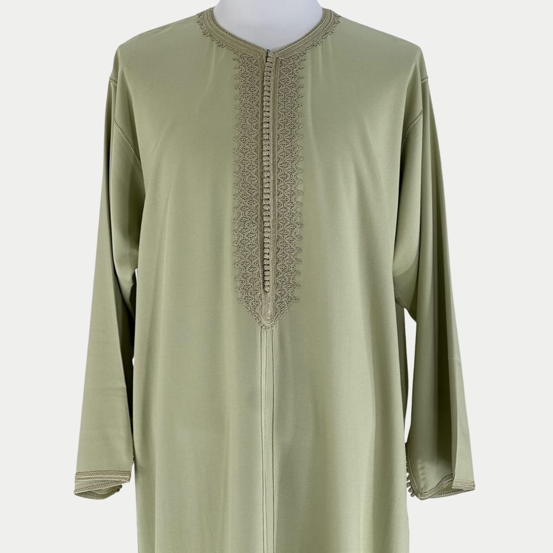 Handmade Olive Green Gandoura