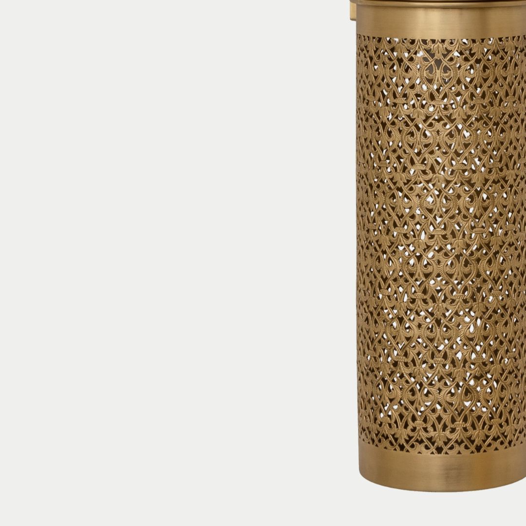 Artisanal Brass Filigree Wall Sconce