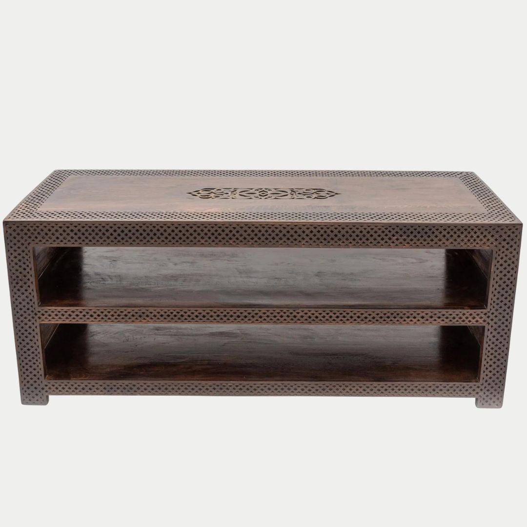 طاولة جانبية مغربية مصنوعة يدويًا من عرق اللؤلؤ: زمان