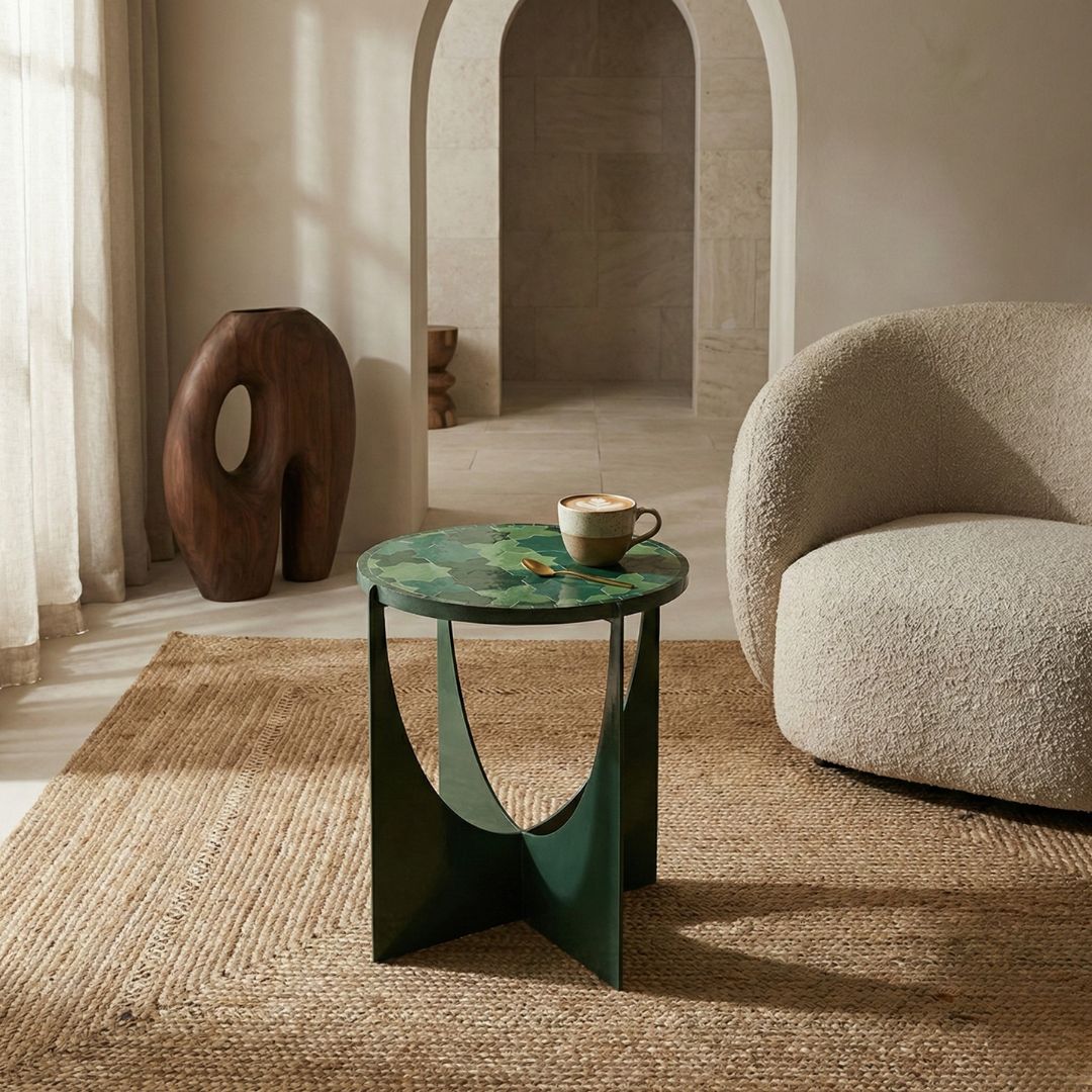 Menara - Handmade Zellige Mosaic Tile Table – Moroccan side table