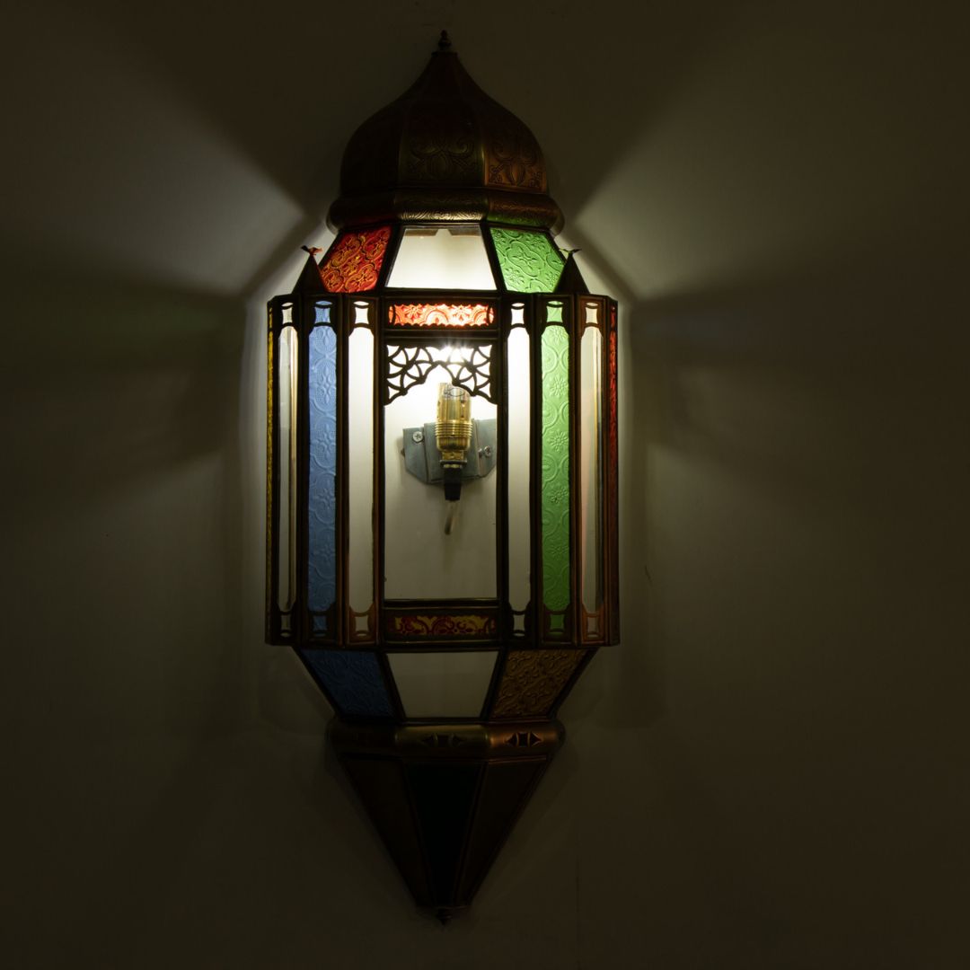 Handcrafted Moroccan Brass Sconce