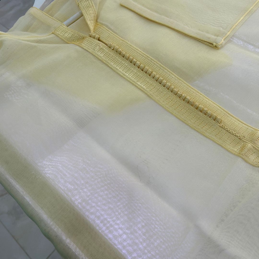 Handmade yellow Djellaba