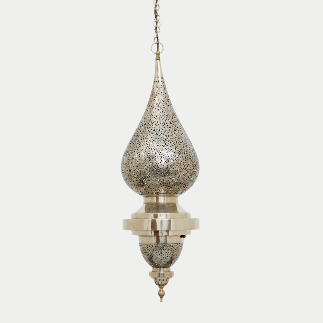 Nezha : Handcrafted Moroccan Teardrop Brass Pendant Light