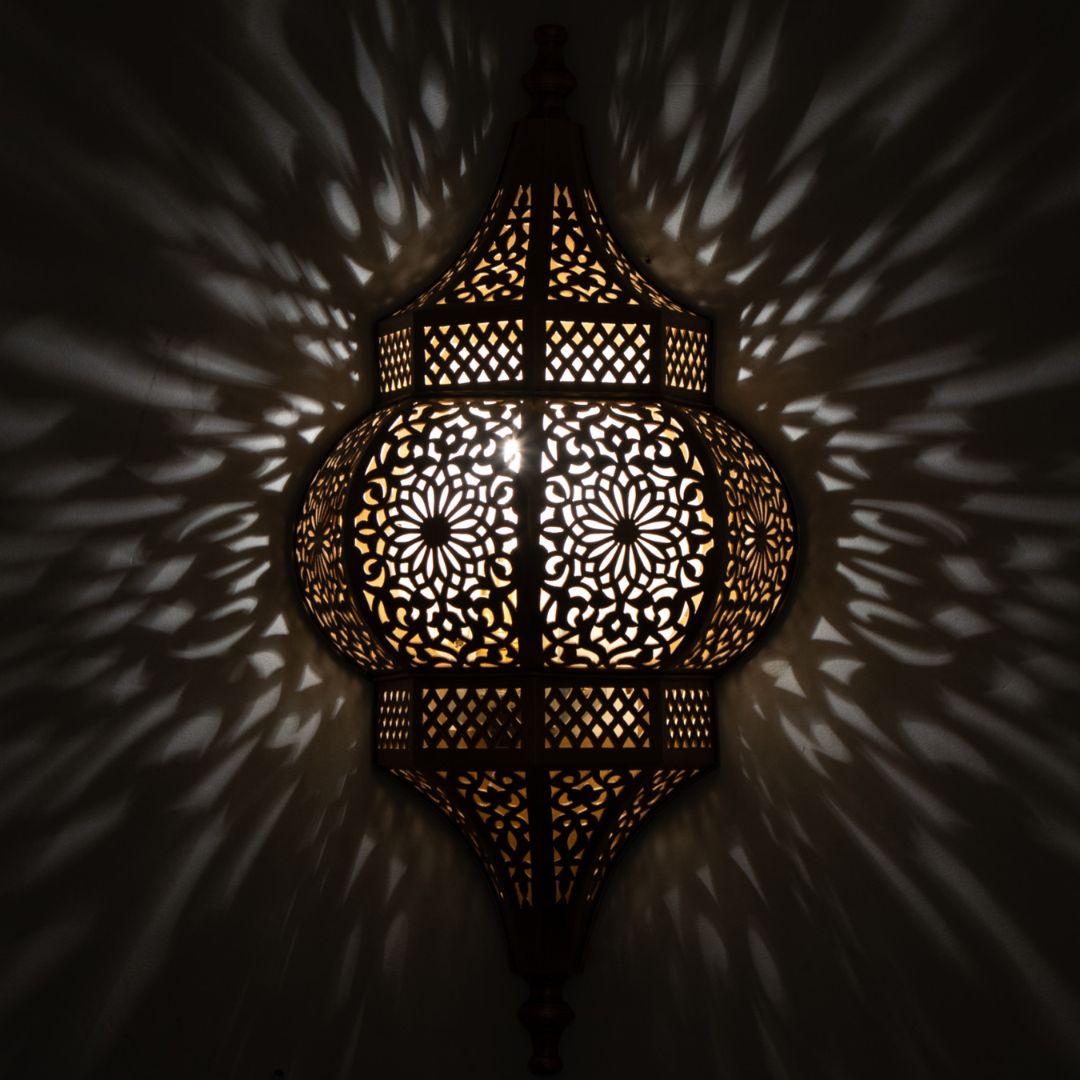 Artisanal Brass Moroccan Wall Sconce