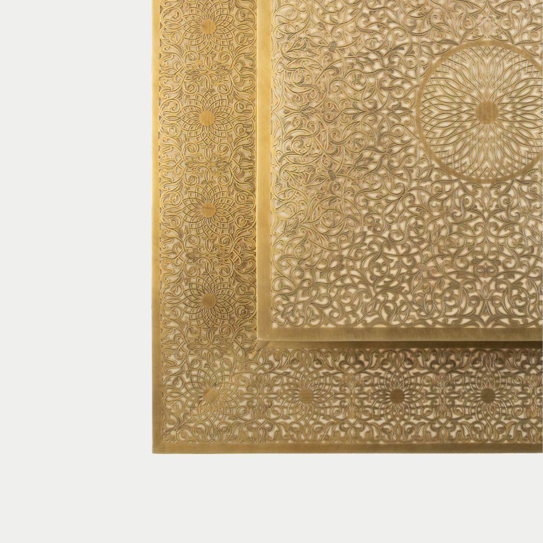 Hand-Etched Moroccan Brass Wall Art