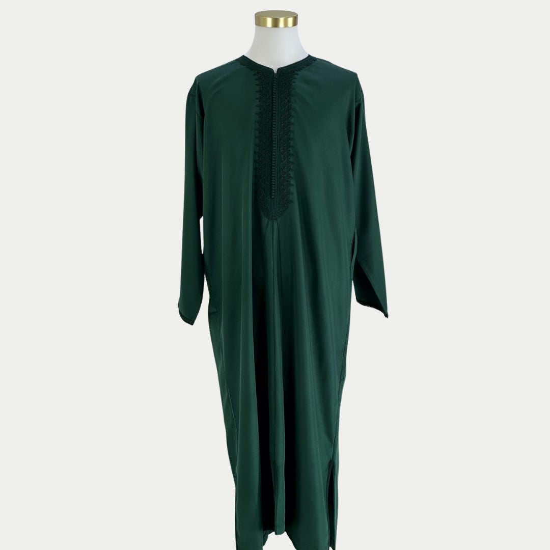 Handmade Forest Green Gandoura