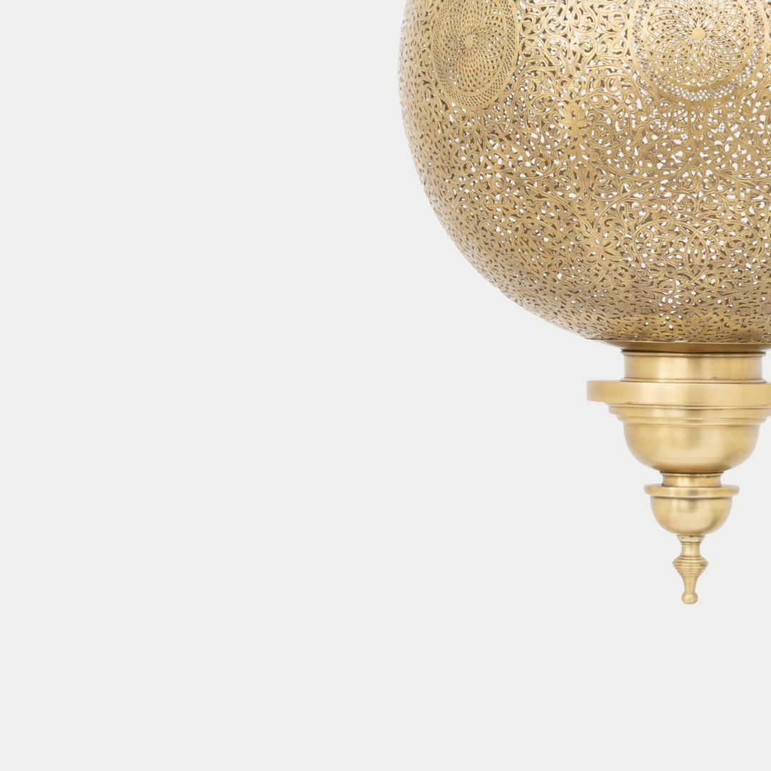 Stella : Handcrafted Brass Moroccan Globe Pendant