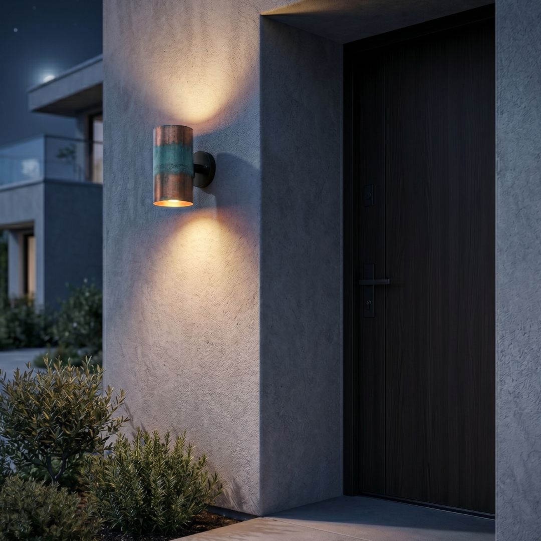 The Dual-Directional Verdigris Copper Sconce