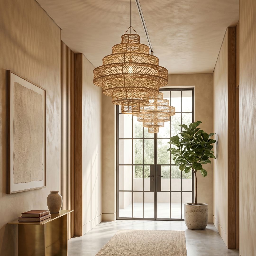 Rayan Multi-Tiered Woven Pendant Chandelier