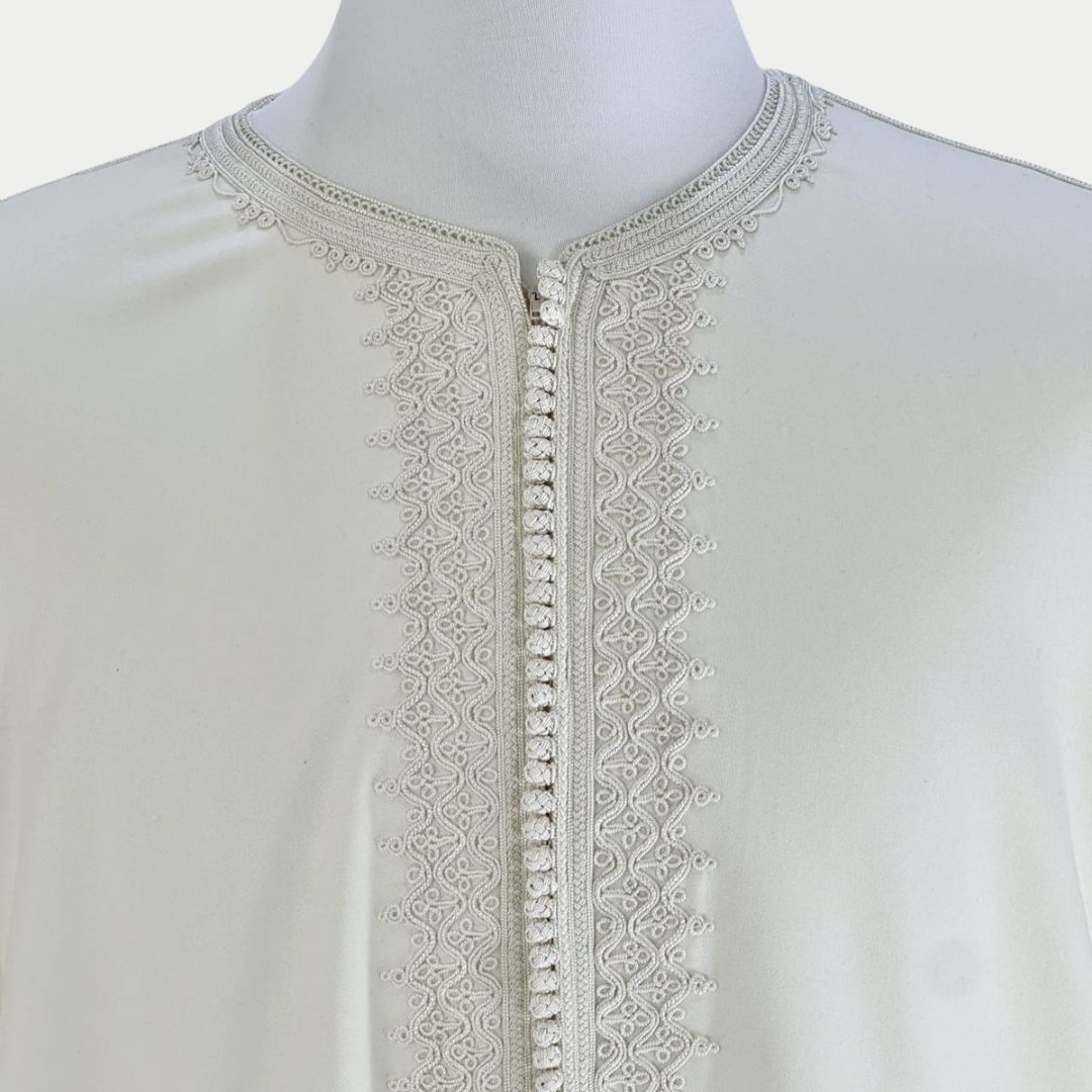 Handmade white Gandoura