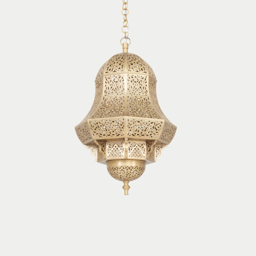 Noumidia : Hand-Etched Brass Moroccan Lantern