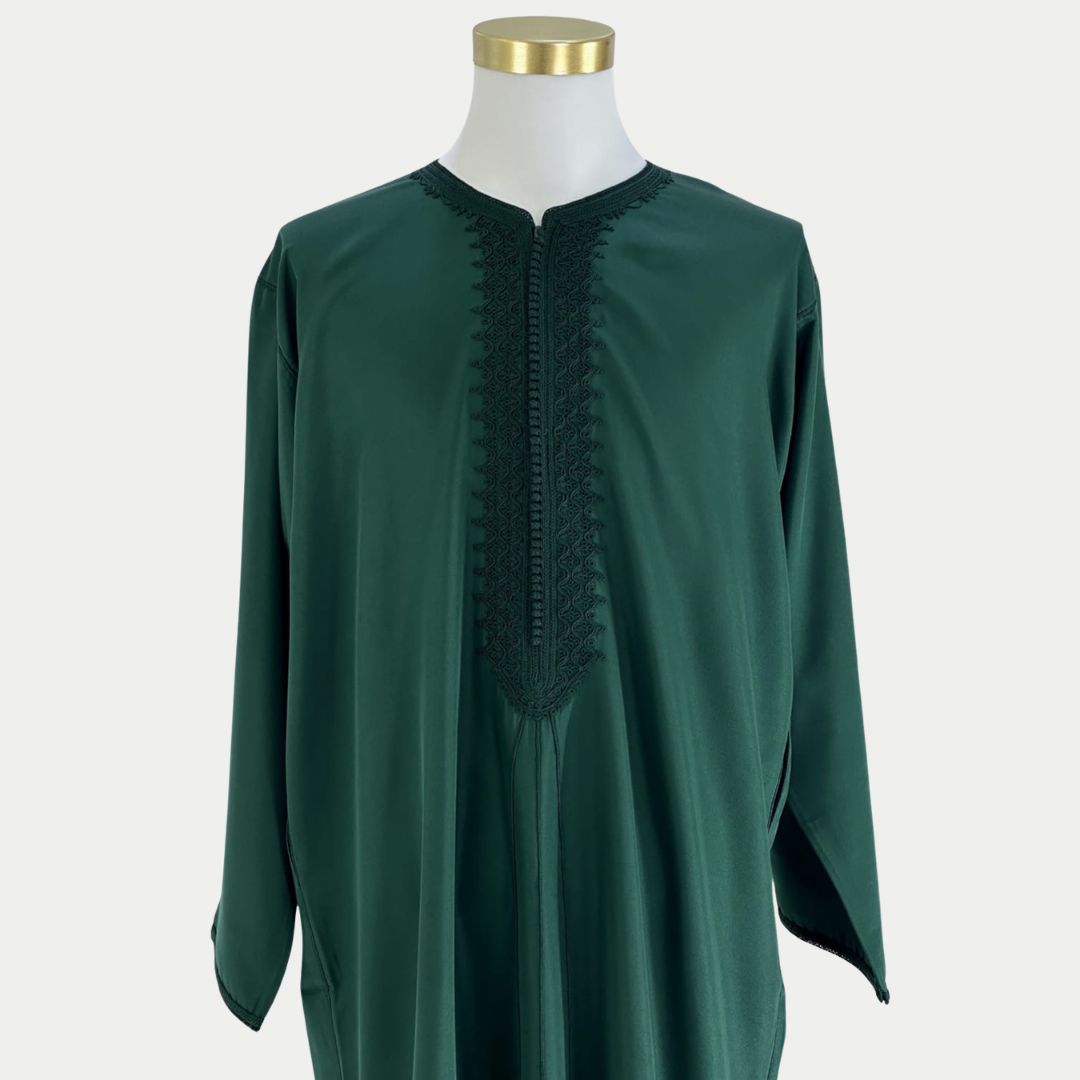 Handmade Forest Green Gandoura