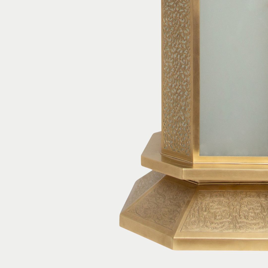 Hand-Engraved Moroccan Brass Floor Lantern