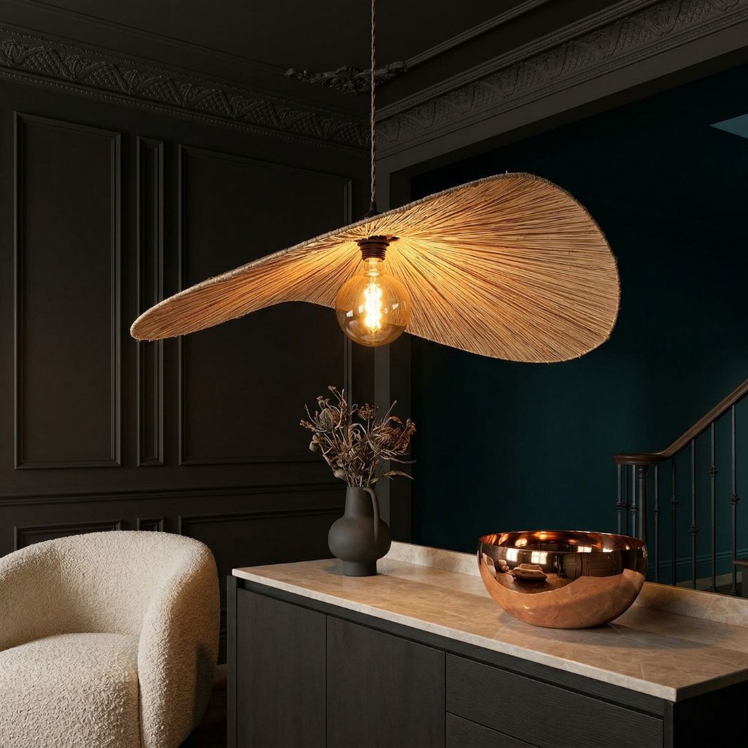Maya Organic Woven Rattan Pendant Light
