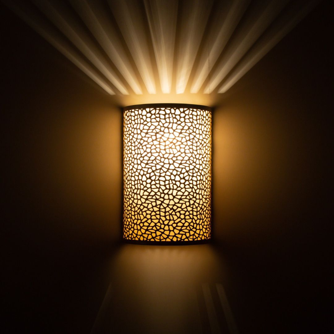 Organic Lattice Brass Wall Sconce