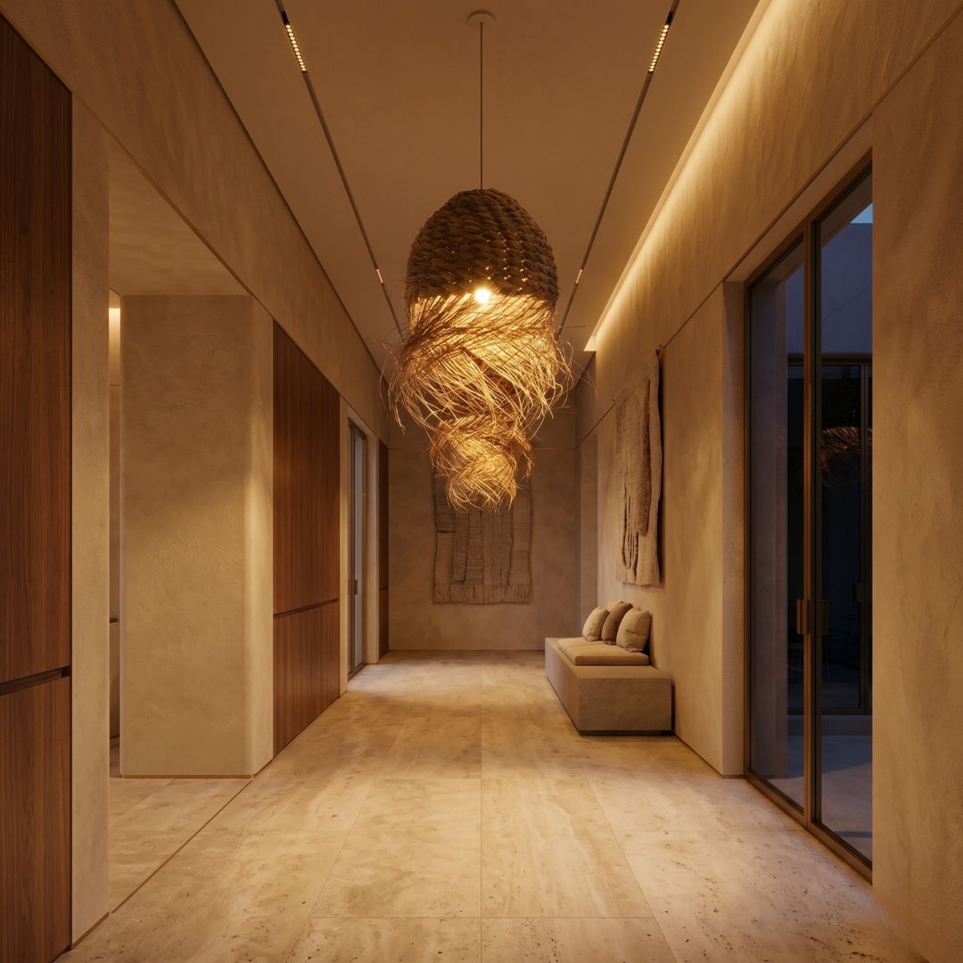 Artisanal Woven Jute Lantern Pendant
