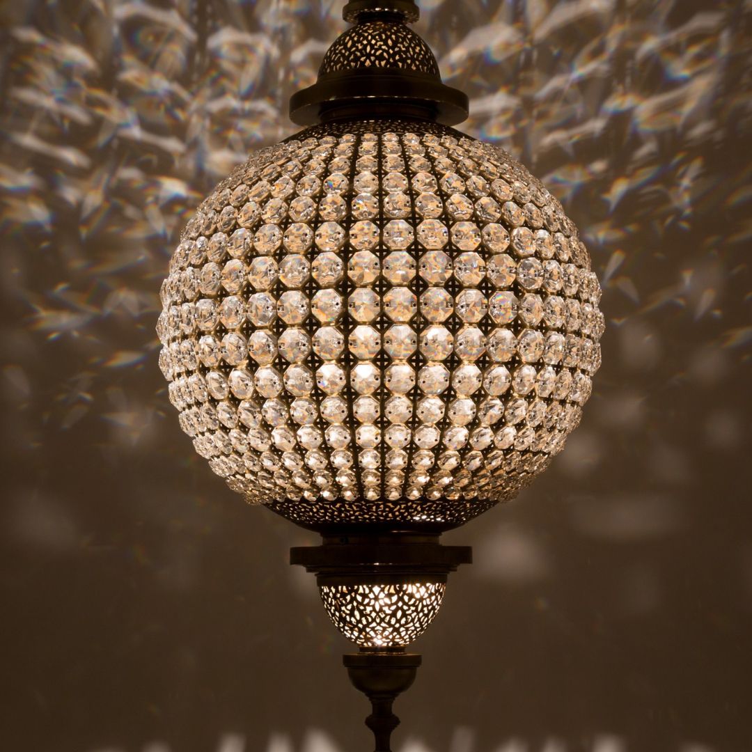 Ella : Hand-Pierced Silver Medallion Ovoid Pendant Light