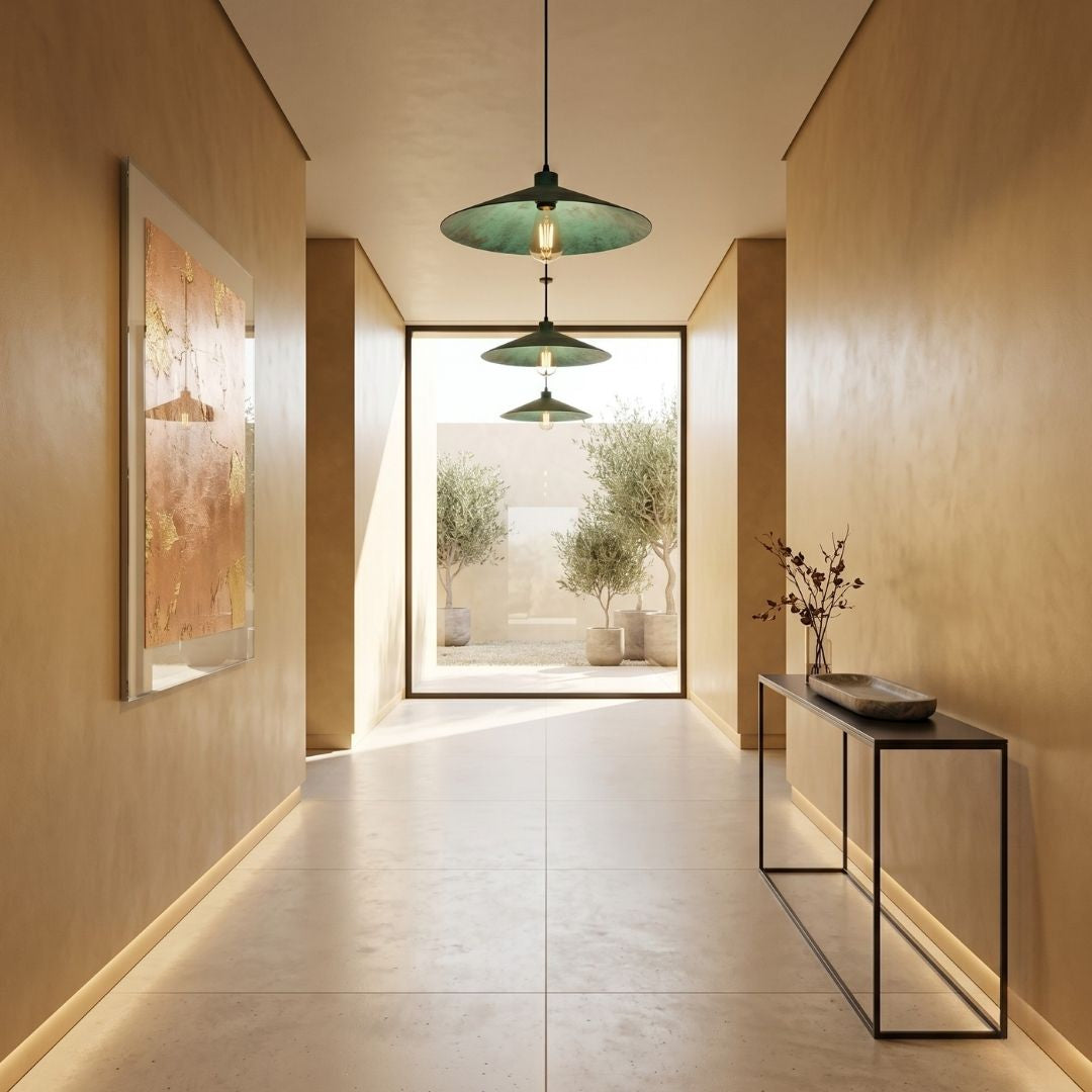 Verdigris Copper Pendant Light