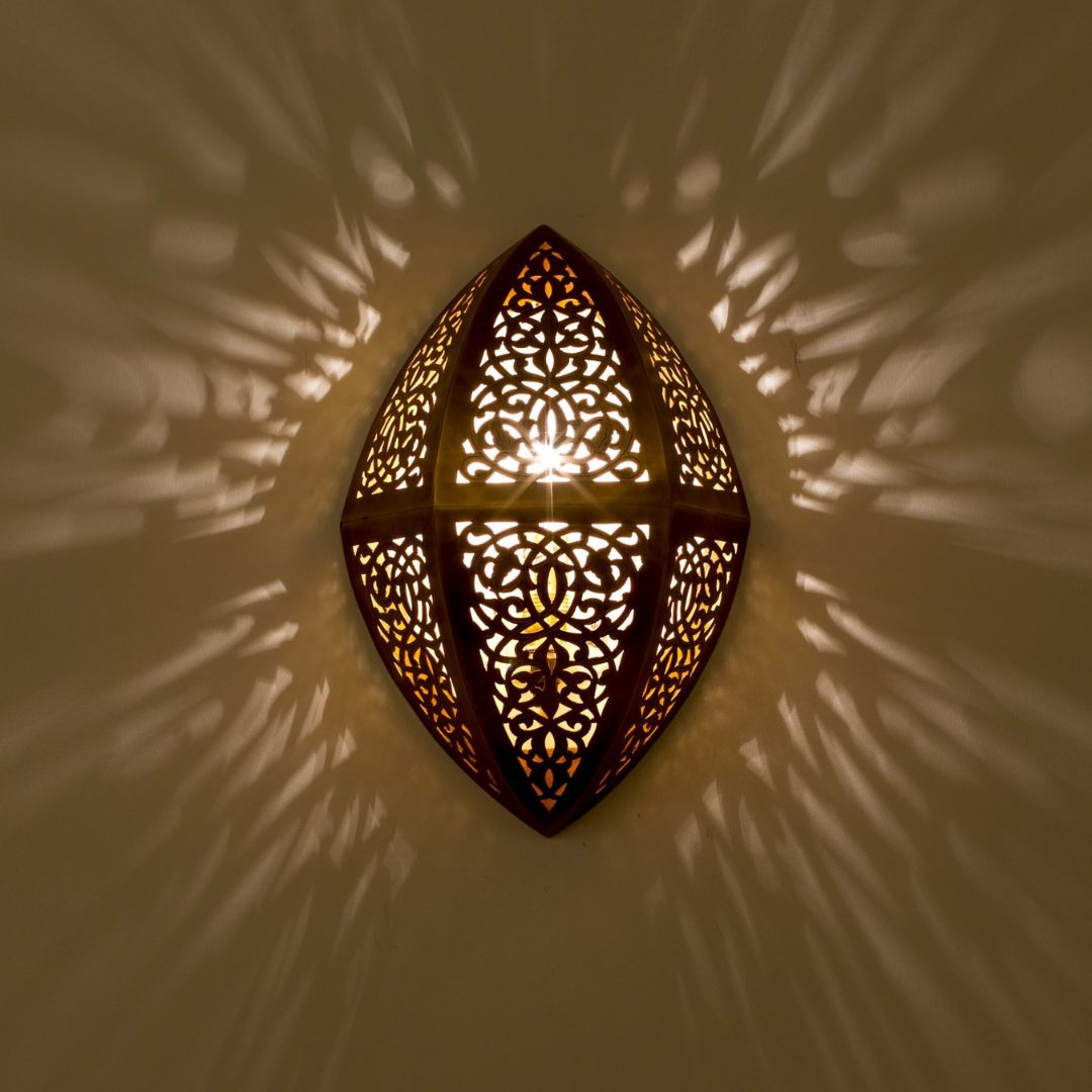 Marquise Moroccan Brass Sconce