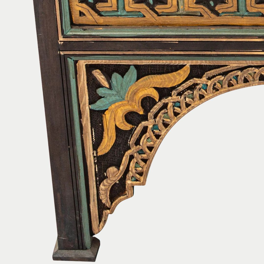 طاولة جانبية مغربية مصنوعة يدويًا من عرق اللؤلؤ: زمان