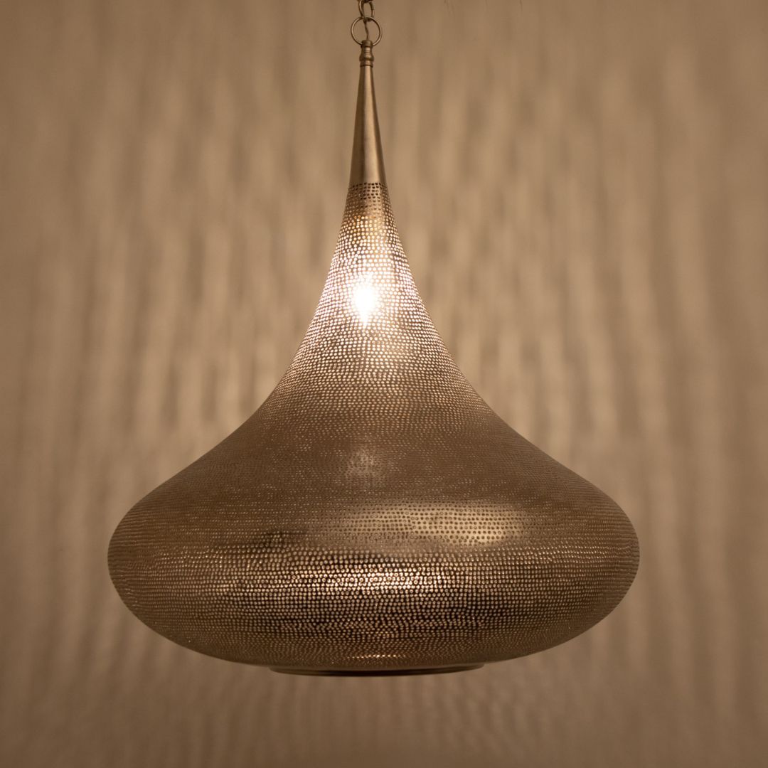 Ibtihaje : Handcrafted Moroccan Teardrop Pendant Light