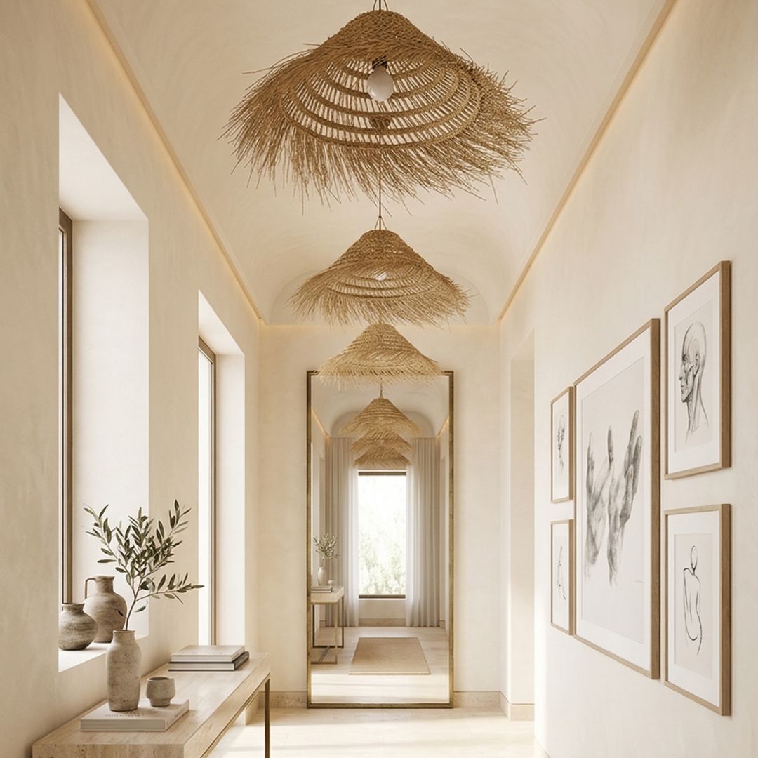 The Horizon Raffia Fringe Pendant