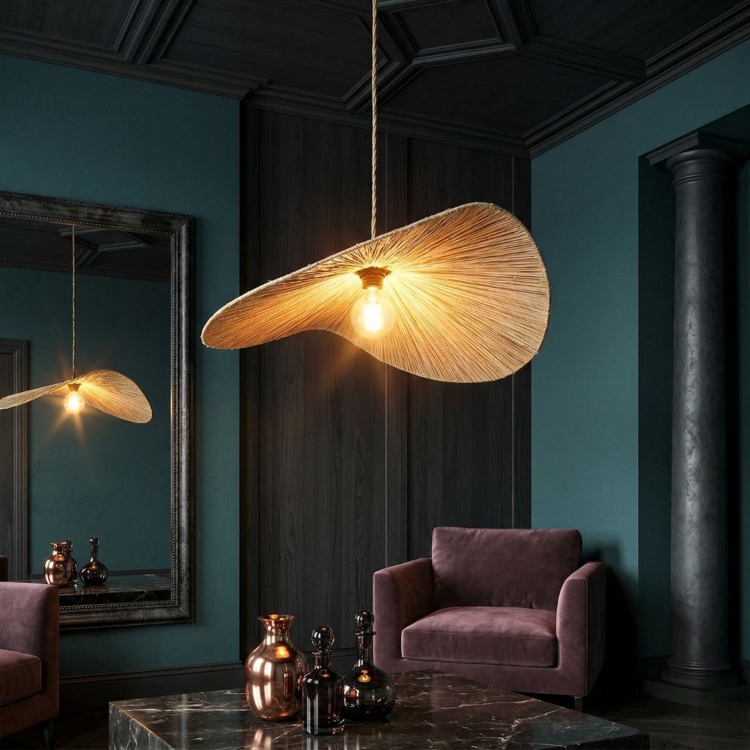 Maya Organic Woven Rattan Pendant Light