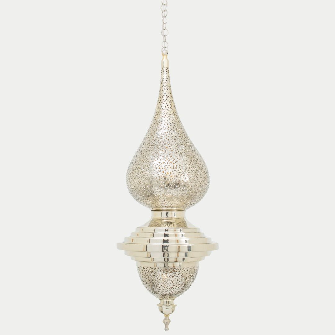 Nezha : Handcrafted Moroccan Teardrop Brass Pendant Light