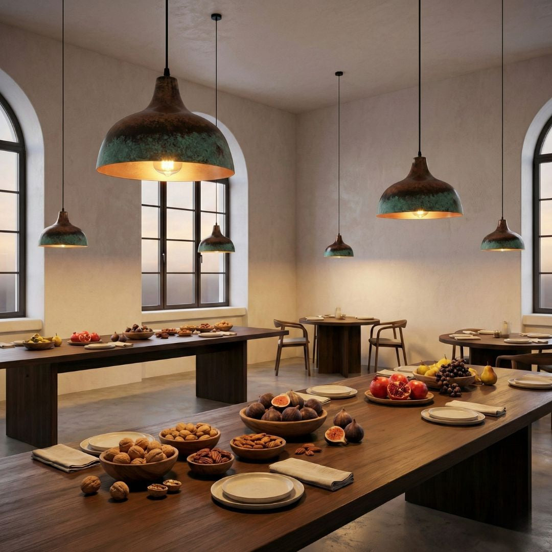 Afra : Patina Copper Pendant Light