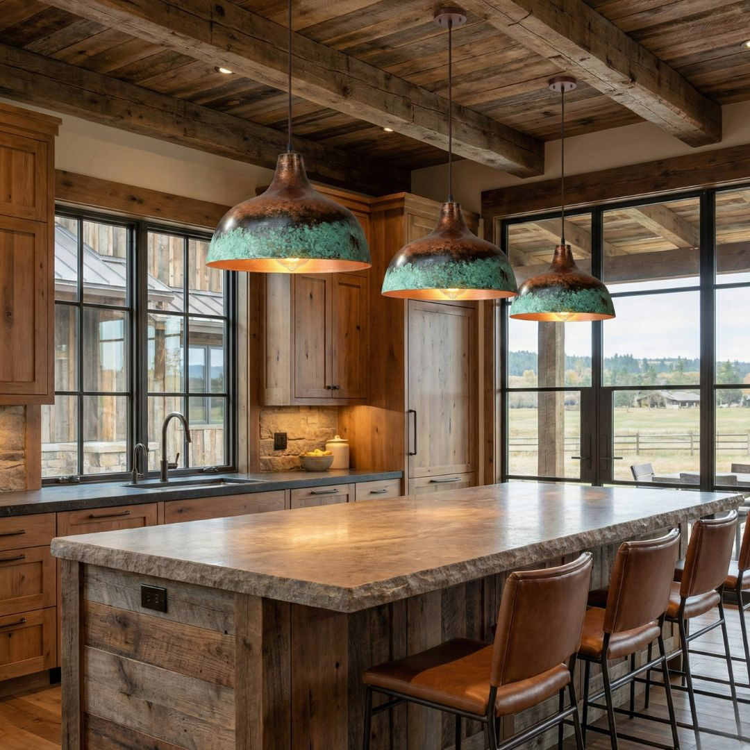 Afra : Patina Copper Pendant Light