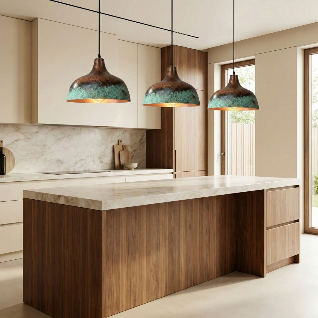Afra : Patina Copper Pendant Light