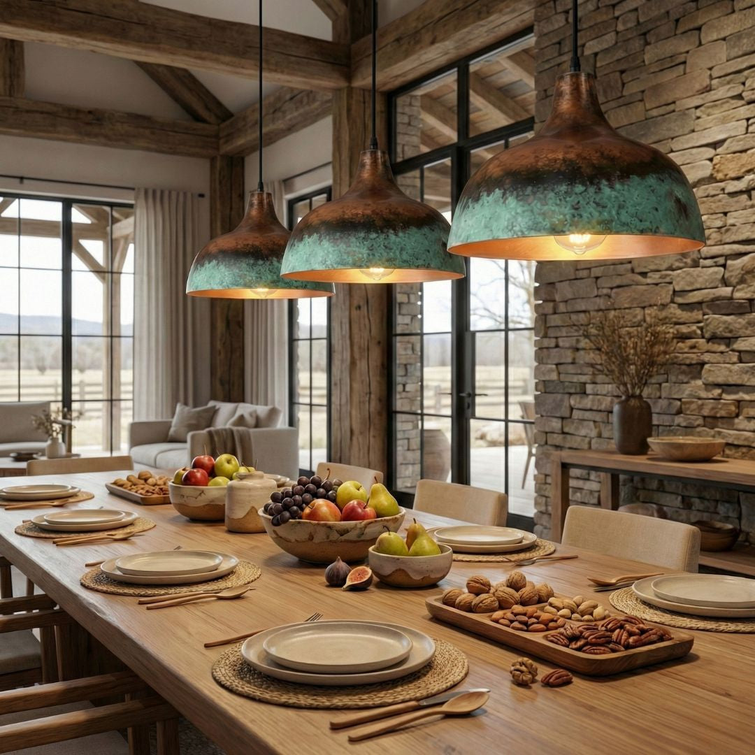 Afra : Patina Copper Pendant Light