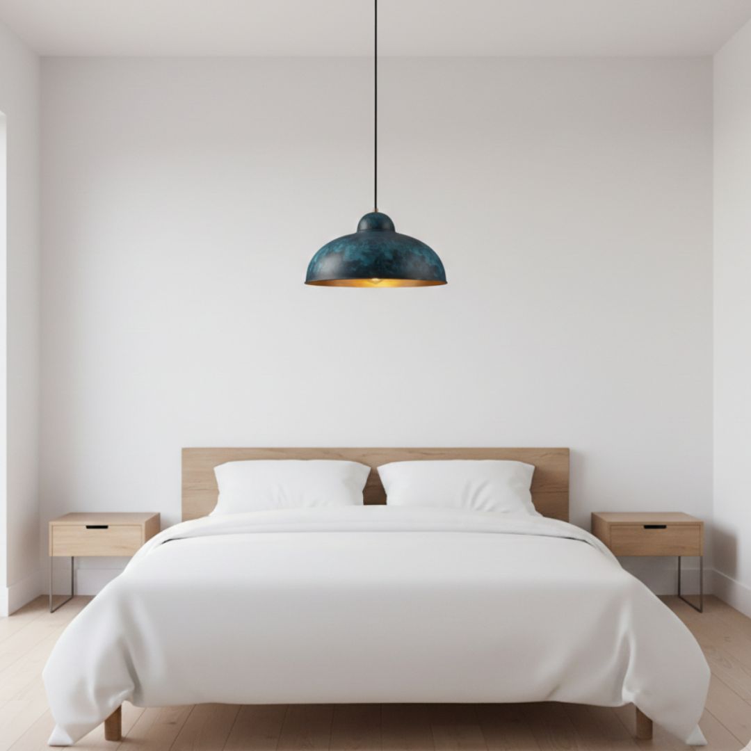 Alba : Dark Blue Patina Copper Light