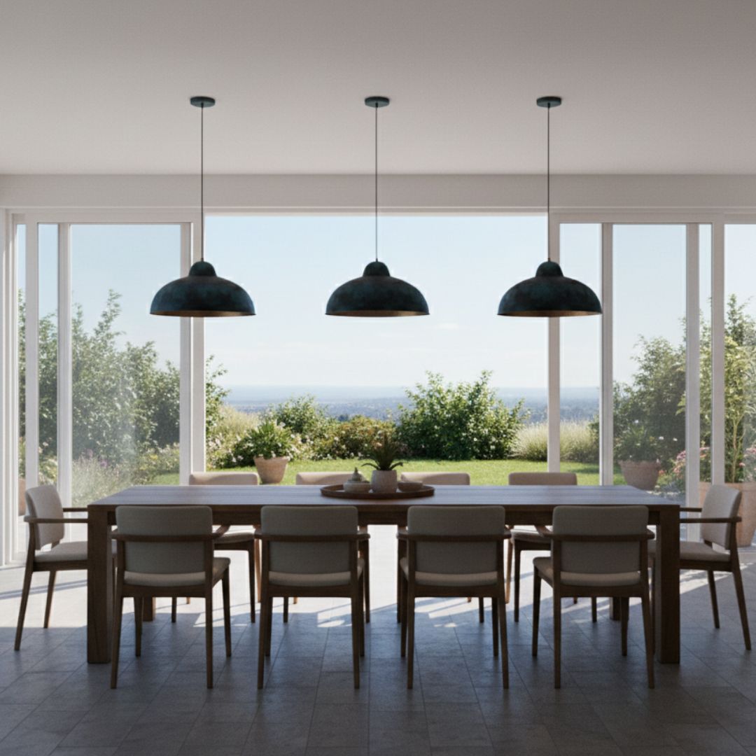 Alba : Dark Blue Patina Copper Light