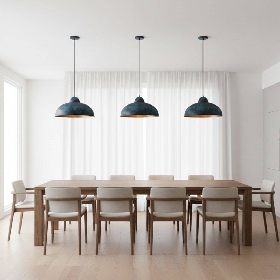 Alba : Dark Blue Patina Copper Light