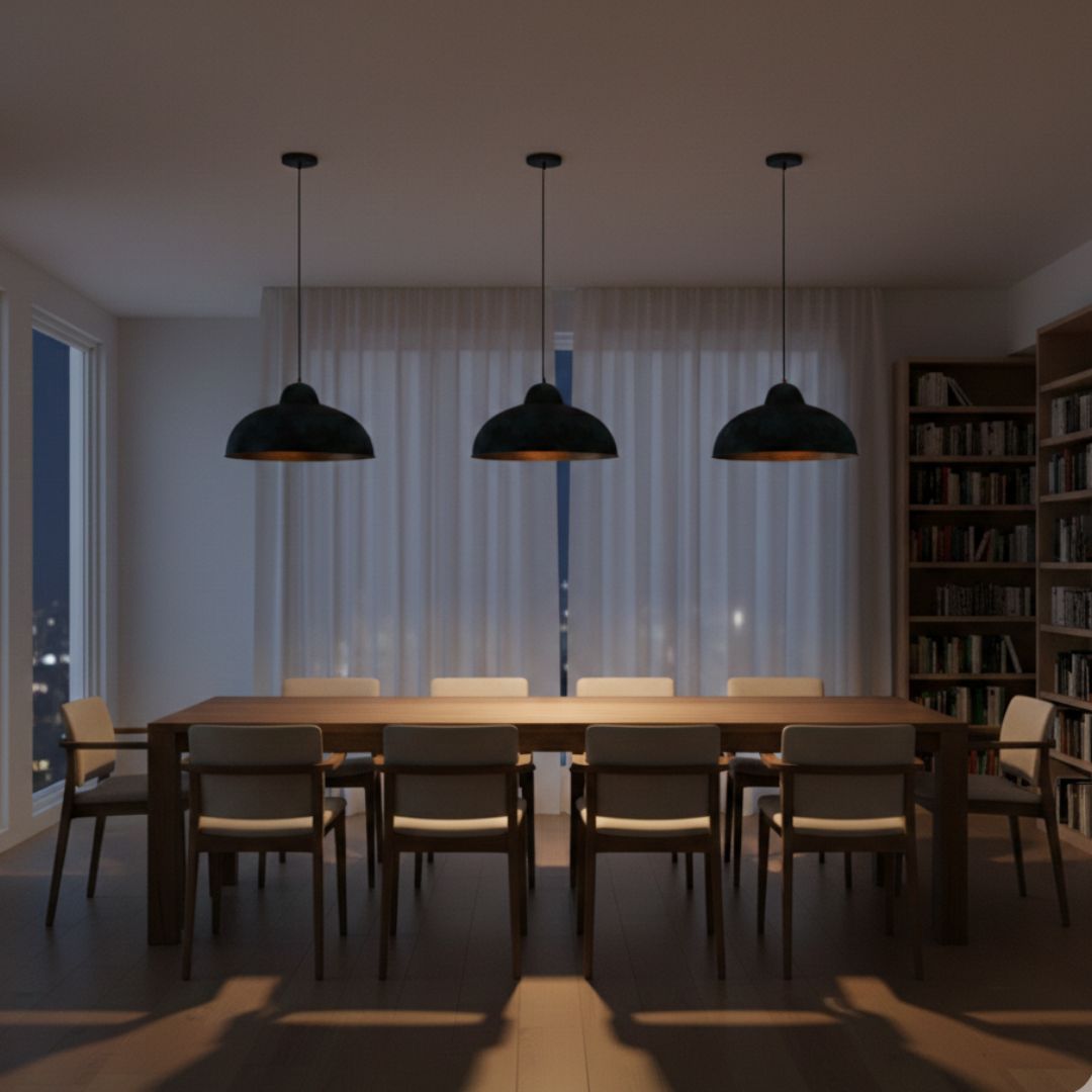 Alba : Dark Blue Patina Copper Light