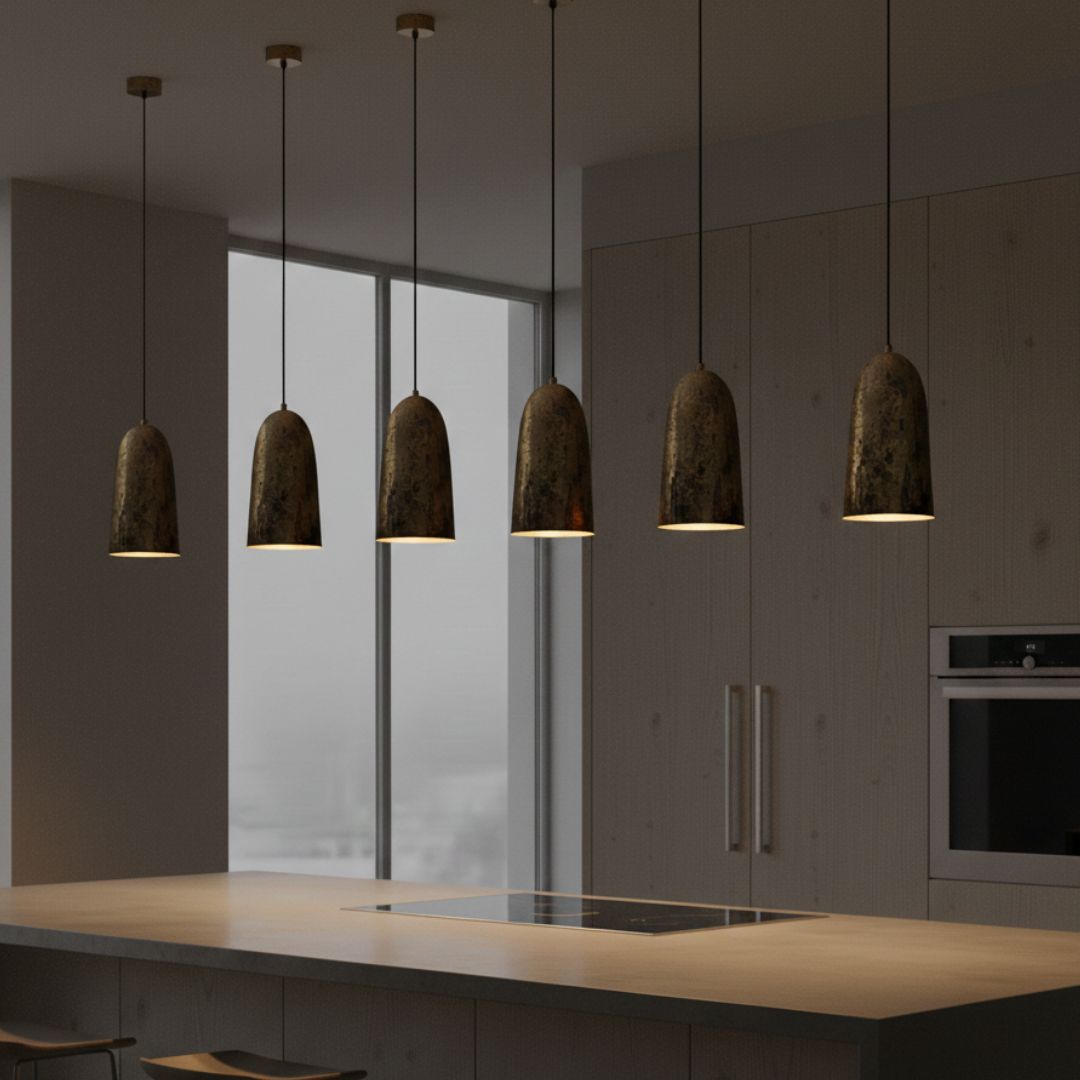 Amessan : Oxidized Copper Pendant Light