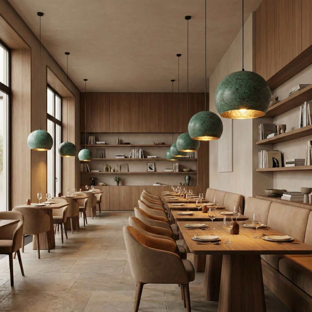 Anaruz : Sphere Patina Copper Pendant Light