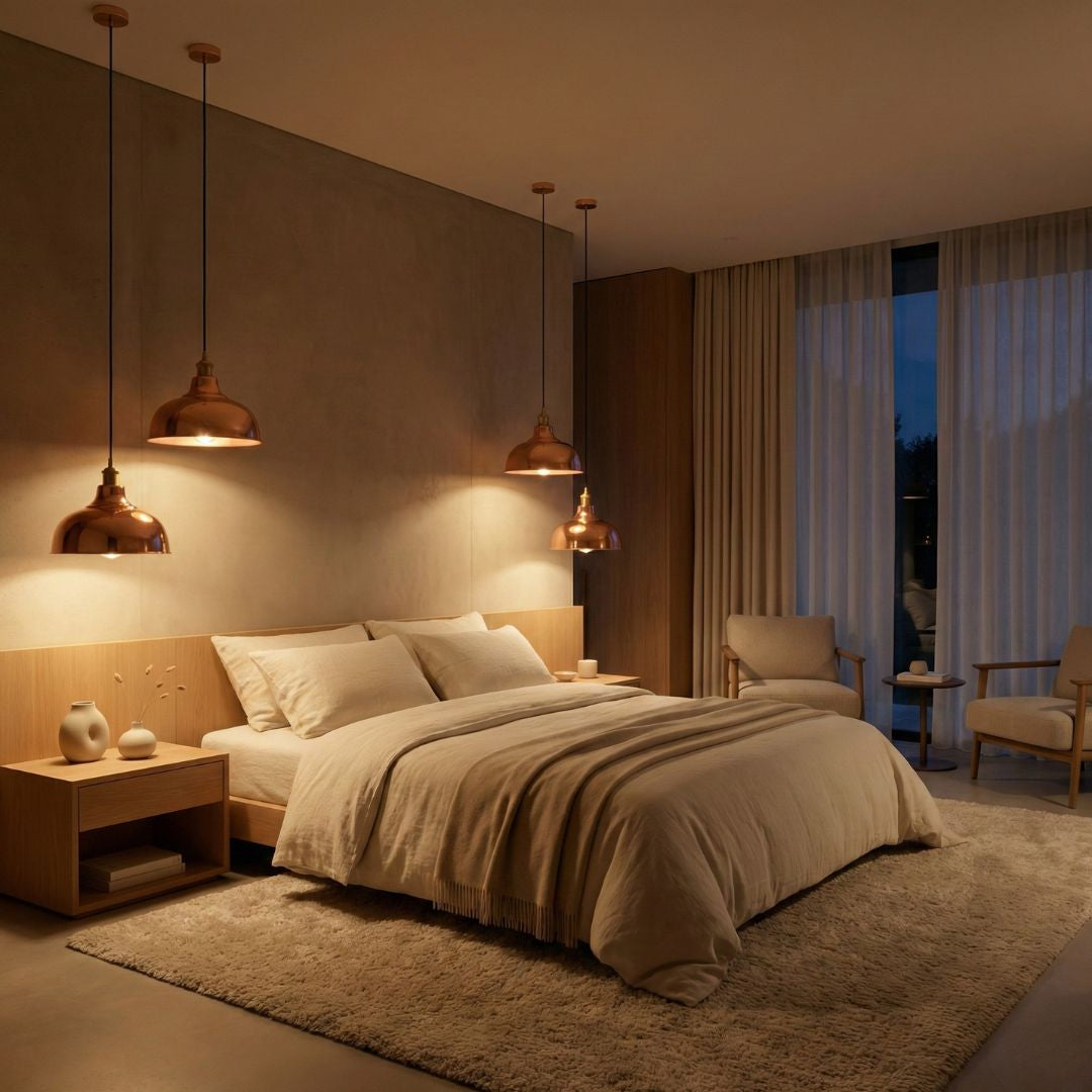 Asidd : Polished Copper Pendant Light