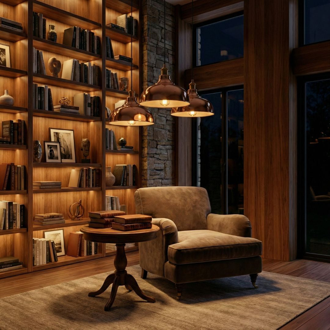 Asidd : Polished Copper Pendant Light