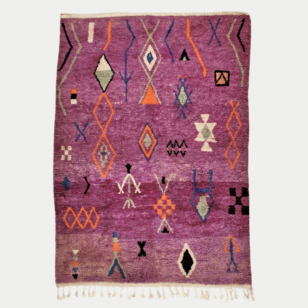Handmade Moroccan Berber Boujaad rug  : Tanina