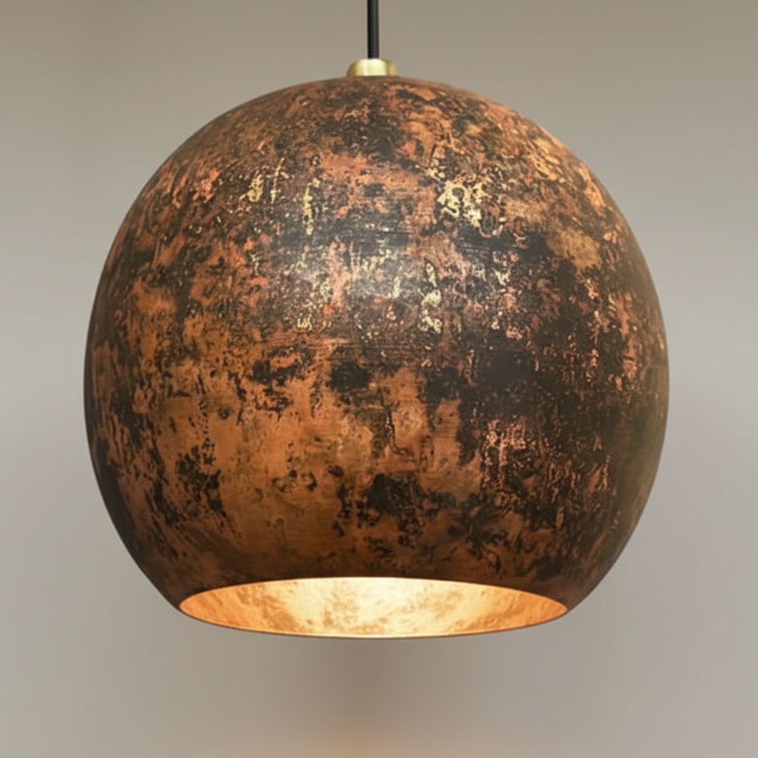 Lucent : Rounded Organic Copper Pendant Light