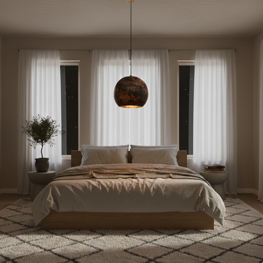 Lucent : Rounded Organic Copper Pendant Light