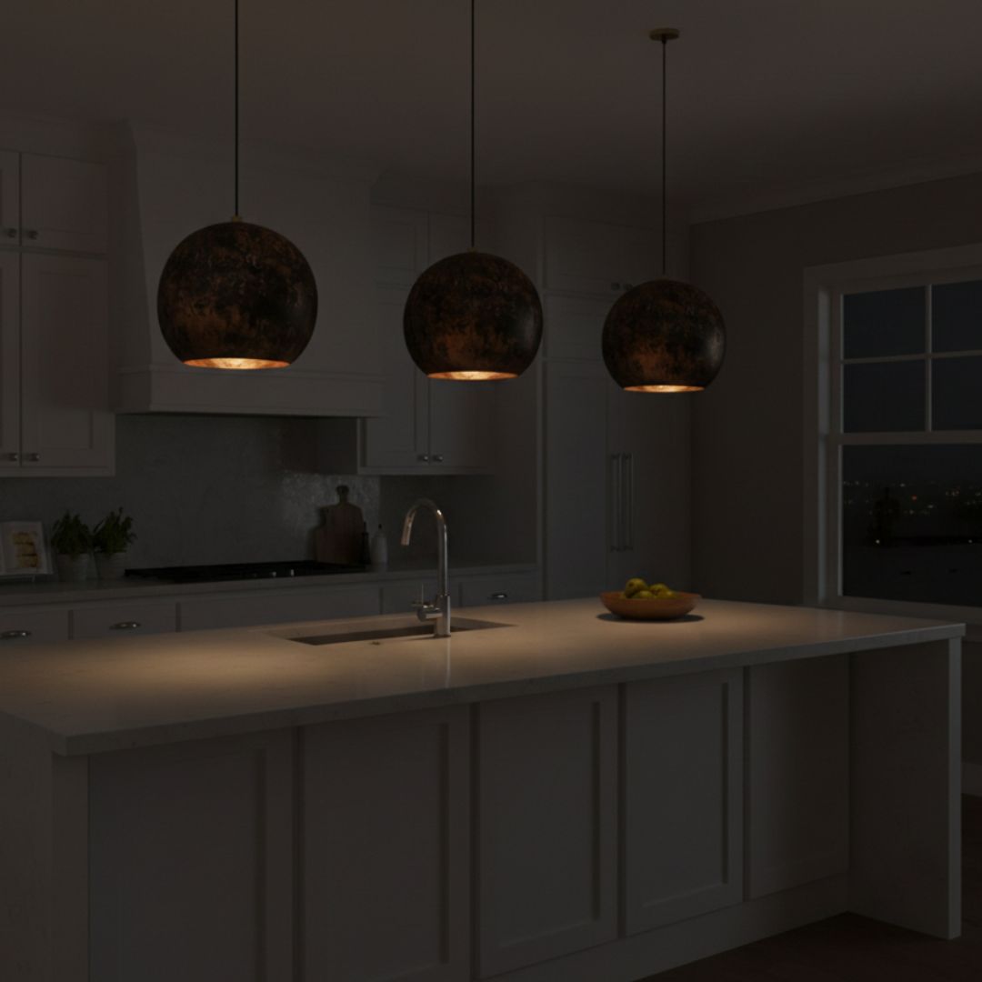 Lucent : Rounded Organic Copper Pendant Light