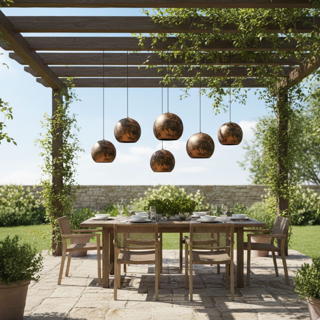 Lucent : Rounded Organic Copper Pendant Light