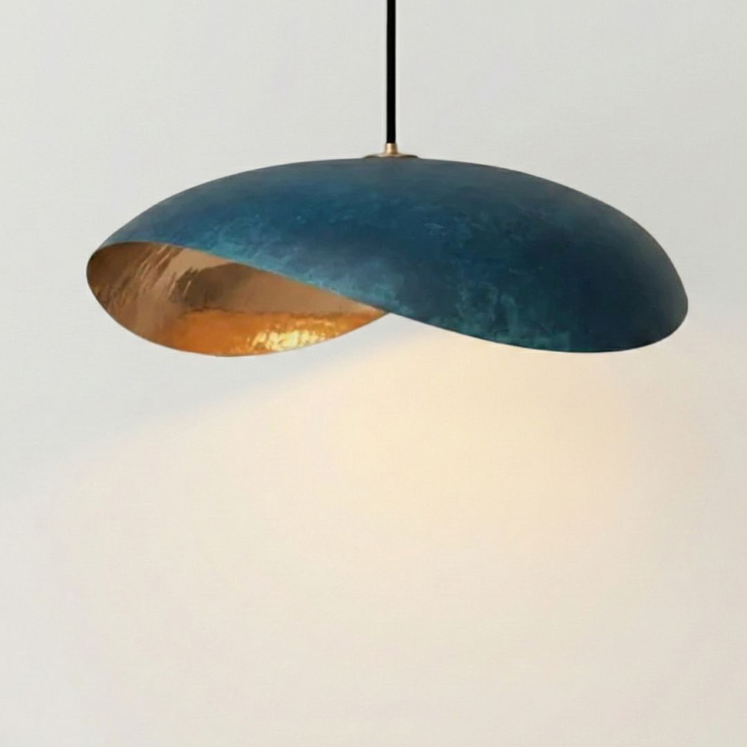 Lumina : Curved Copper Pendant Light