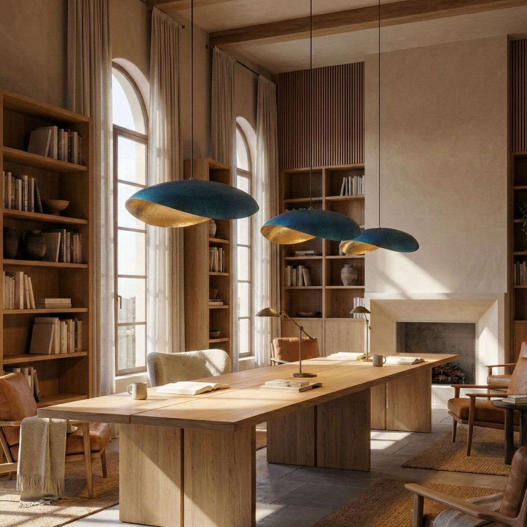 Lumina : Curved Copper Pendant Light